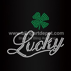 Lucky Rhinestone Heat Transfers